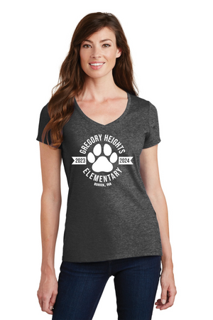 Gregory Heights Elementary Spirit Wear 2023-24 On-Demand-Port and Co Ladies V-Neck