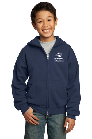 Bel Aire Park Spirit Wear 2023-24 On-Demand-Unisex Full-Zip Hooded Sweatshirt Left Chest Logo