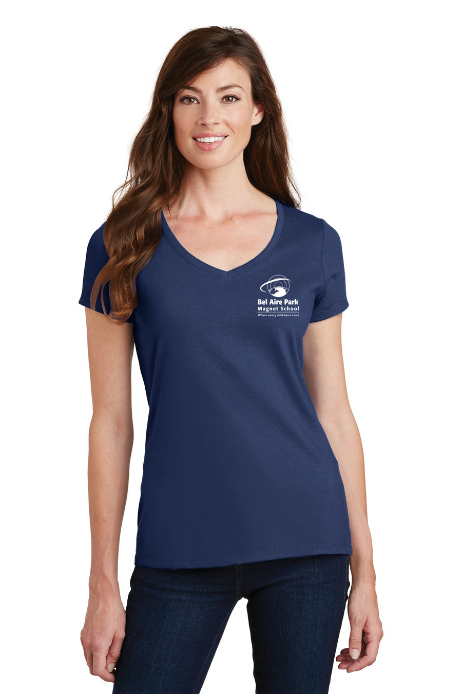 Bel Aire Park Spirit Wear 2023-24 On-Demand-Port and Co Ladies V-Neck Left Chest Logo