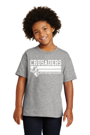 West End Christian Spirit Wear 2023-24 On-Demand-Unisex T-Shirt_Stripes Logo