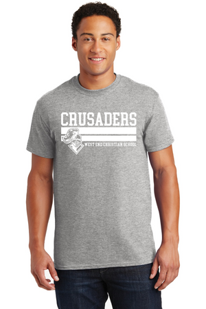 West End Christian Spirit Wear 2023-24 On-Demand-Unisex T-Shirt_Stripes Logo