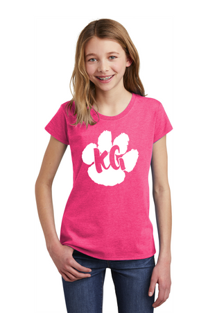 Kent Gardens Spirit Wear 2023-24 On-Demand-Youth District Girls Tee Paw Logo