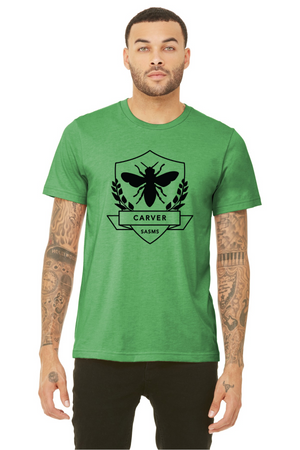 St. Andrews School of Math & Science HOUSE SHIRTS 2023-24 On-Demand-BELLA+CANVAS Triblend Short Sleeve Tee CARVER HOUSE BLACK LOGO