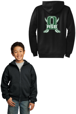 Oceanside HS ASB/PALS Spirit Wear 2023-24 On-Demand-Unisex Full-Zip Hooded Sweatshirt ASB Logo