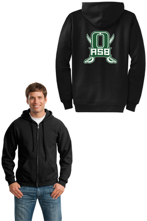 Oceanside HS ASB/PALS Spirit Wear 2023-24 On-Demand-Unisex Full-Zip Hooded Sweatshirt ASB Logo