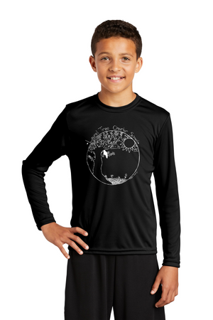 Laurel Tree Charter-Youth Dry-fit Long Sleeve Tee Tree Logo