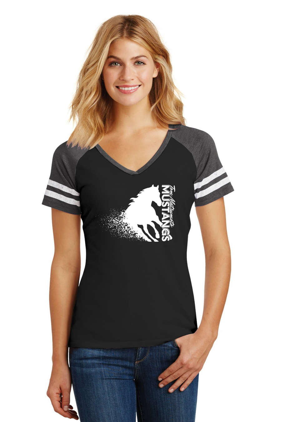 Tom Matsumoto Elementary Spirit Wear 2023-24 On-Demand-District Ladies Game V-Neck Tee