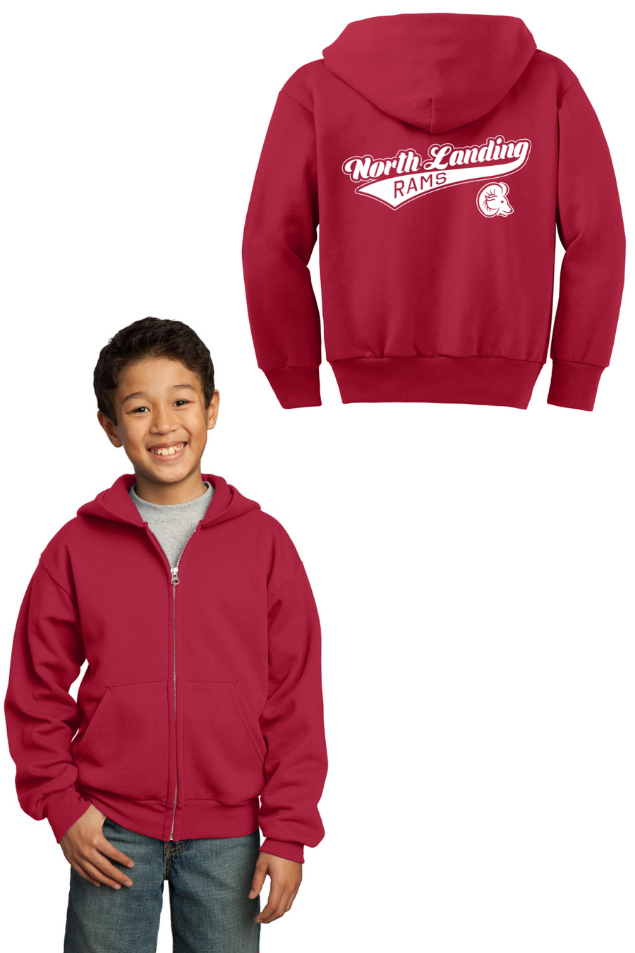 North Landing Elementary School Spirit Wear 2023-24 On-Demand-Unisex Full-Zip Hooded Sweatshirt