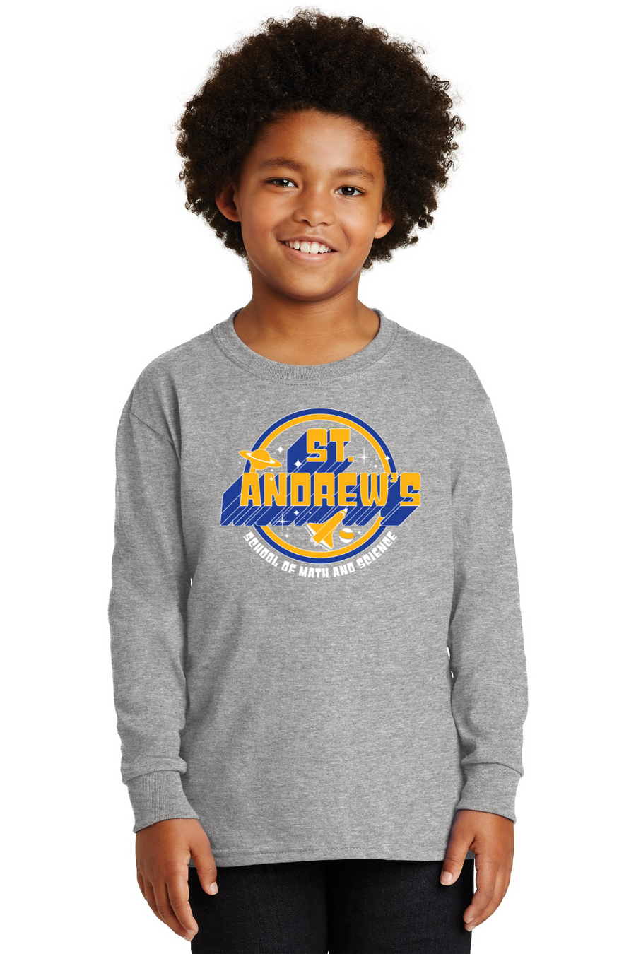 St. Andrews School of Math & Science HOUSE SHIRTS 2023-24 On-Demand-Unisex Long Sleeve Shirt Space Themed Logo