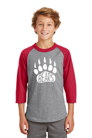 GES Bears Spirit Wear 2023-24 On-Demand-Unisex Baseball Tee Paw Logo