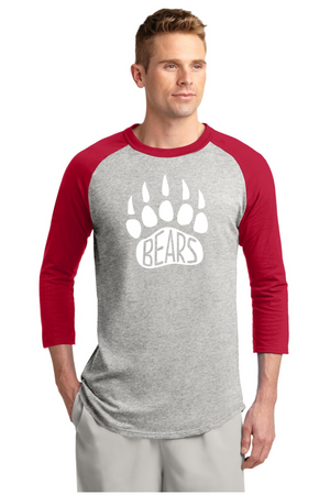 GES Bears Spirit Wear 2023-24 On-Demand-Unisex Baseball Tee Paw Logo