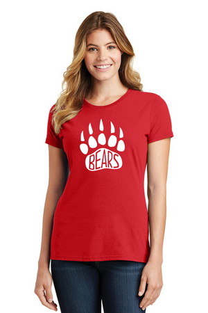 GES Bears Spirit Wear 2023-24 On-Demand-Port and Co Ladies Favorite Shirt Paw Logo
