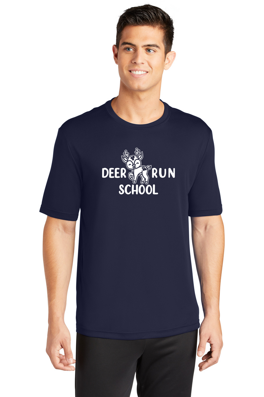 Deer Run Elementary Spirit Wear 2023-24 On-Demand-Adult Unisex Dri-Fit Shirt White Logo