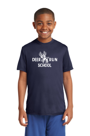Deer Run Elementary Spirit Wear 2023-24 On-Demand-Youth dry-fit shirt White Logo