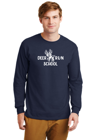 Deer Run Elementary Spirit Wear 2023-24 On-Demand-Unisex Long Sleeve Shirt White Logo