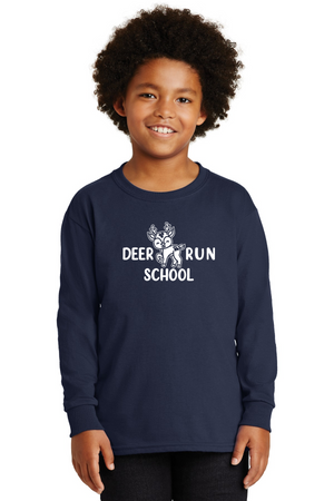 Deer Run Elementary Spirit Wear 2023-24 On-Demand-Unisex Long Sleeve Shirt White Logo