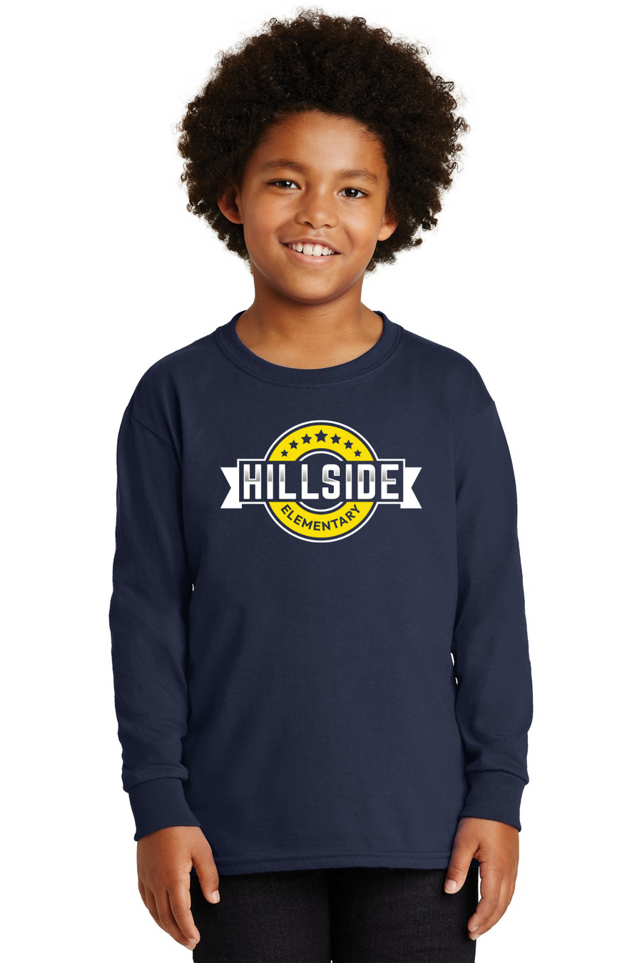 Hillside Elementary Spirit Wear 2023-24 On-Demand-Unisex Long Sleeve Shirt Typographic Logo