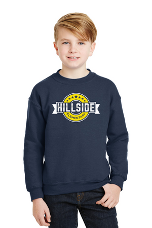 Hillside Elementary Spirit Wear 2023-24 On-Demand-Unisex Crewneck Sweatshirt Typographic Logo
