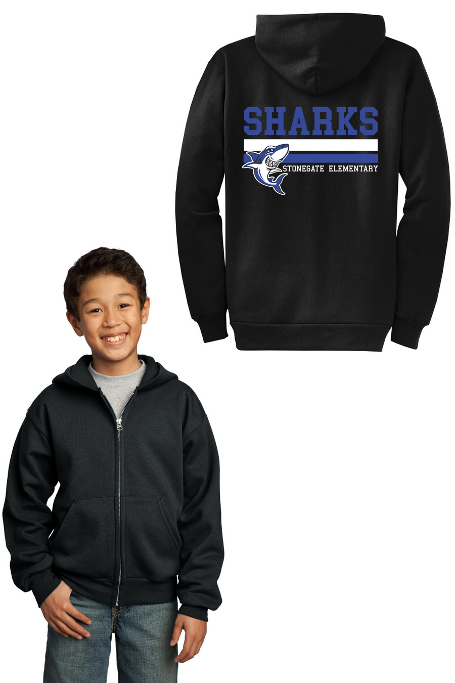 Stonegate Elementary Spirit Wear 2023-24 On-Demand-Unisex Full-Zip Hooded Sweatshirt