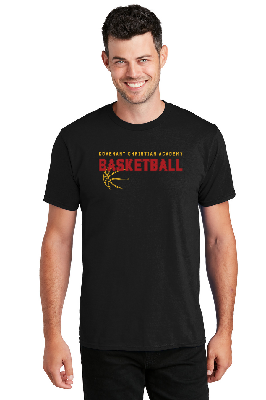 Covenant Christian Academy Spirit Wear 2023-24 On-Demand-Adult Unisex Port & Company Fan Favorite Premium Tee Basketball