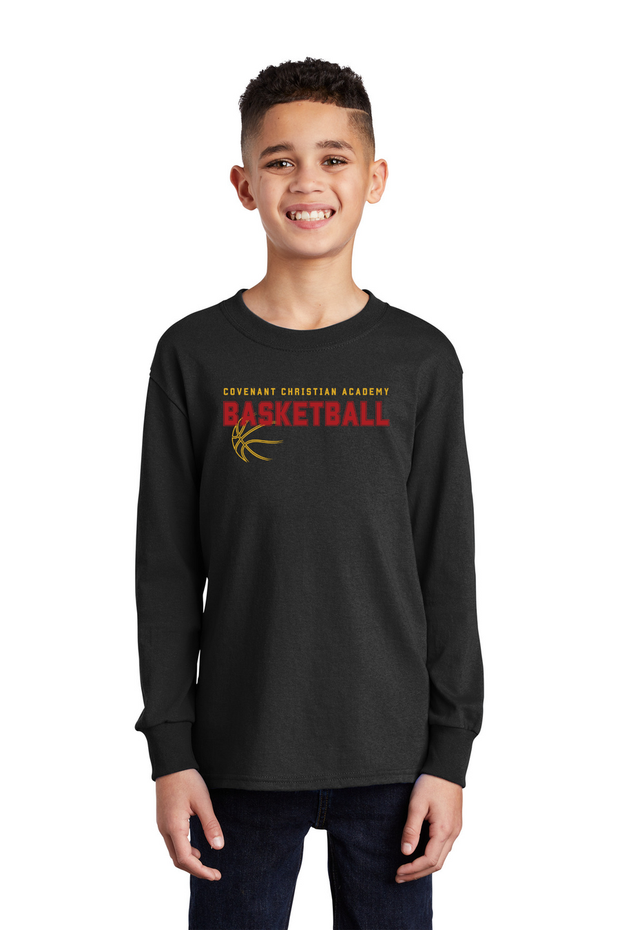 Covenant Christian Academy Spirit Wear 2023-24 On-Demand-Youth Unisex Port & Company Long Sleeve Shirt Basketball