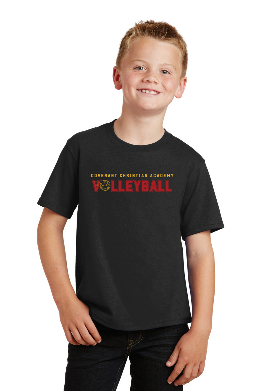 Covenant Christian Academy Spirit Wear 2023-24 On-Demand-Youth Unisex Port & Company Fan Favorite Premium Tee Volleyball