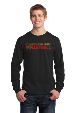 Covenant Christian Academy Spirit Wear 2023-24 On-Demand-Adult Unisex Port & Company Long Sleeve Shirt Volleyball