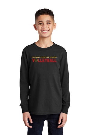 Covenant Christian Academy Spirit Wear 2023-24 On-Demand-Youth Unisex Port & Company Long Sleeve Shirt Volleyball