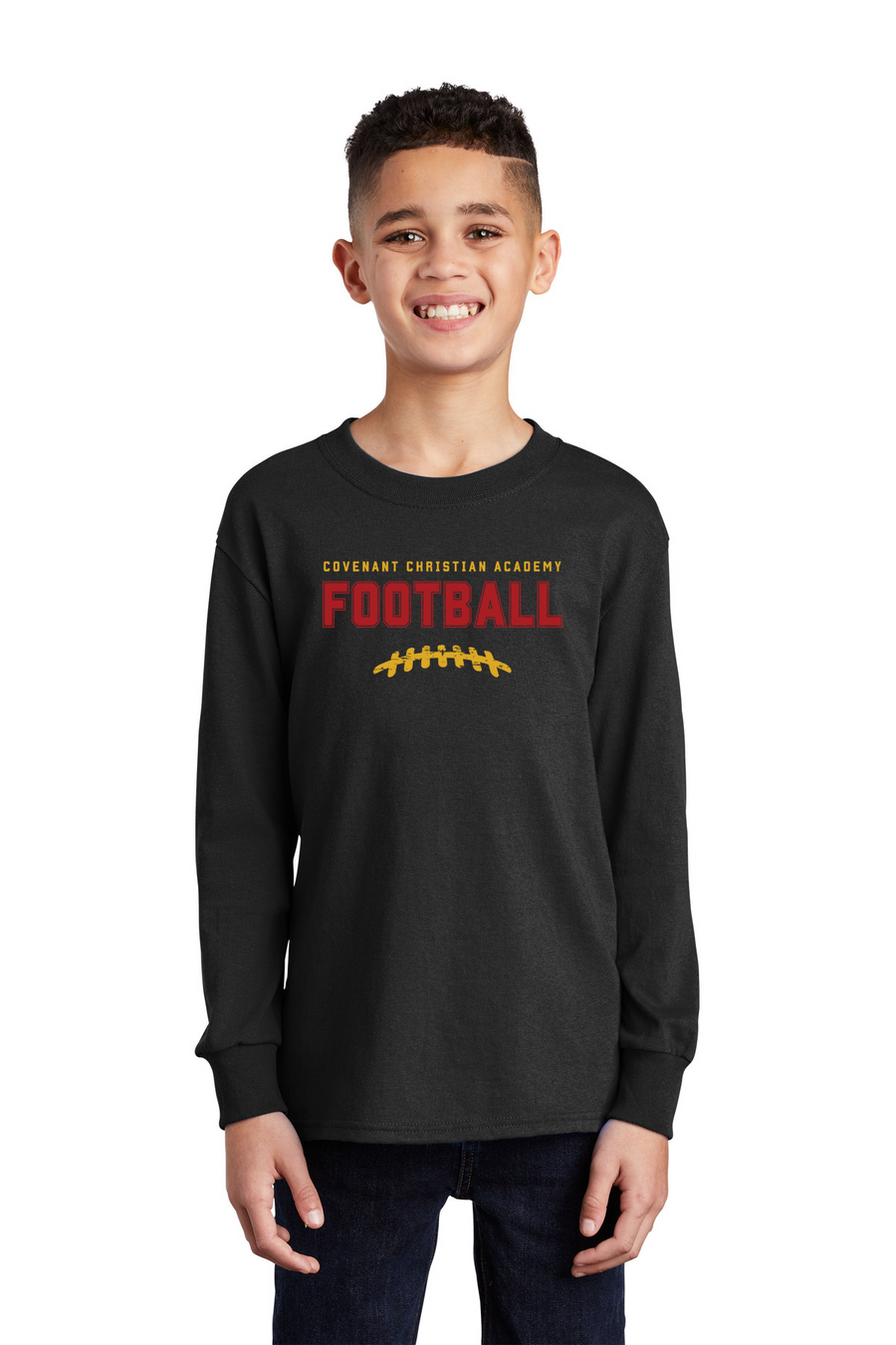 Covenant Christian Academy Spirit Wear 2023-24 On-Demand-Youth Unisex Port & Company Long Sleeve Shirt Football