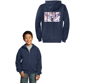 Literary Mag Club (Liberty Traditional) Spirit Wear 2023-24 On-Demand-Youth Unisex Full-Zip Hooded Sweatshirt