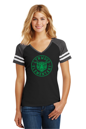 Lynwood Elementary Spirit Wear 2023-24 On-Demand-District Ladies Game V-Neck Tee