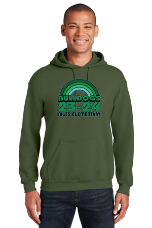 Niles Elementary Spirit Wear 2023-24 On-Demand-Adult Unisex Hoodie Rainbow Logo