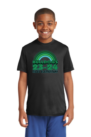 Niles Elementary Spirit Wear 2023-24 On-Demand-Youth Unisex Dri-Fit Shirt Rainbow Logo