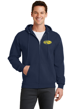 EGRA Waves Gear-Adult Unisex Full-Zip Hooded Sweatshirt Left Chest Logo