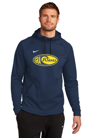 EGRA Waves Gear-Adult Unisex Nike Therma-FIT Pullover Fleece Hoodie Center Chest Logo