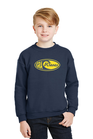 EGRA Waves Gear-Unisex Crewneck Sweatshirt Center Chest Logo