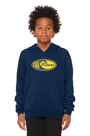 EGRA Waves Gear-BELLA+CANVAS Premium Fleece Hoodie Center Chest Logo