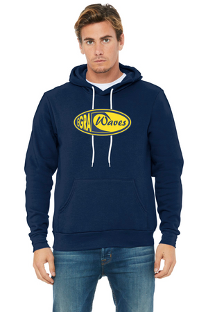 EGRA Waves Gear-BELLA+CANVAS Premium Fleece Hoodie Center Chest Logo