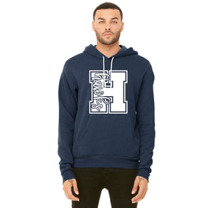 Harmony School Spirit Wear 2023-24 On-Demand-Adult Unisex BELLA CANVAS Sponge Fleece Pullover Hoodie H Logo