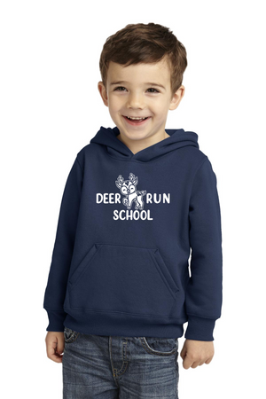 Deer Run Elementary Spirit Wear 2023-24 On-Demand-Toddler Pullover Hooded Sweatshirt White Logo