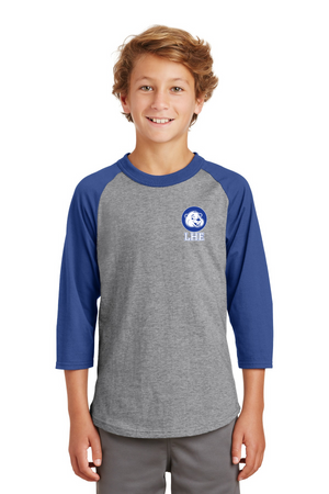 Loyal Heights Elementary Spirit Wear 2023-24 On-Demand-Unisex Baseball Tee Left Chest Logo