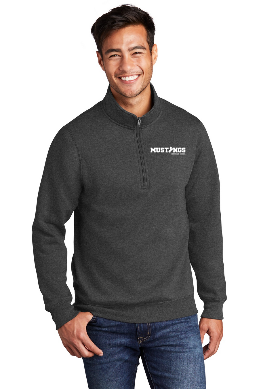Memorial School Spirit Wear 2023/24 On-Demand-Adult Unisex 1/4-Zip Pullover Sweatshirt
