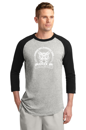 Mott Elementary Spirit Wear 2024 On-Demand-Adult Unisex Baseball Tee White Owl Logo