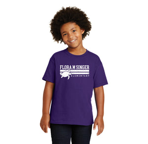 Flora M. Singer Spirit Wear 2023-24 On-Demand-Youth Unisex T-Shirt Stripe Logo