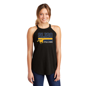 Sligo Middle School 2023-24 Spirit Wear-Womens Premium Perfect Tri Rocker Tank Stripe Logo