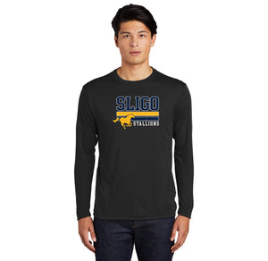 Sligo Middle School 2023-24 Spirit Wear-Adult Unisex Dri-Fit Long Sleeve Tee Stripe Logo