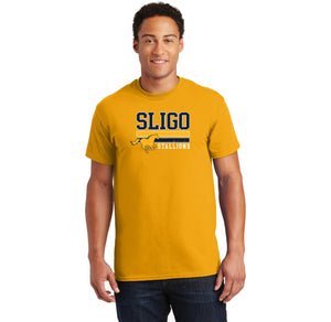 Sligo Middle School 2023-24 Spirit Wear-Adult Unisex T-Shirt Stripe Logo