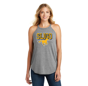 Sligo Middle School 2023-24 Spirit Wear-Womens Premium Perfect Tri Rocker Tank Stallion Logo