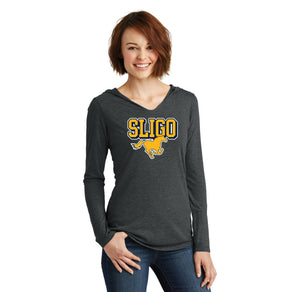 Sligo Middle School 2023-24 Spirit Wear-Womens Premium Perfect Tri Long Sleeve Hoodie Stallion Logo