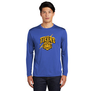 Harrison Elementary Spirit Wear 2023-24 On-Demand-Adult Unisex Dri-Fit Long Sleeve Tee Yellow Tiger Logo